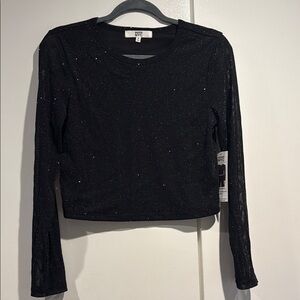 Black Sparkle Women's Top